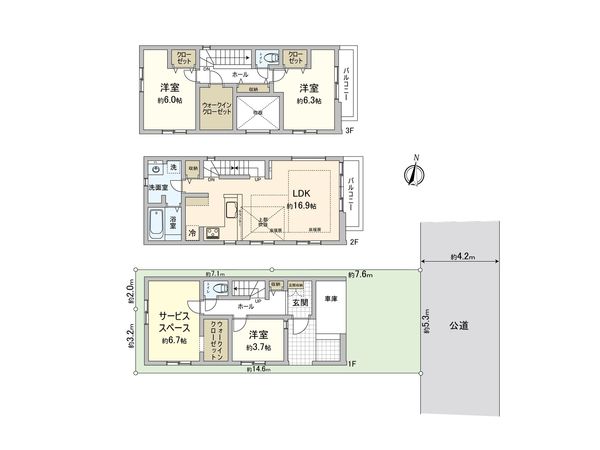 さいたま市南区四谷2丁目 間取図(平面図) さいたま市南区四谷2丁目 間取図(平面図)