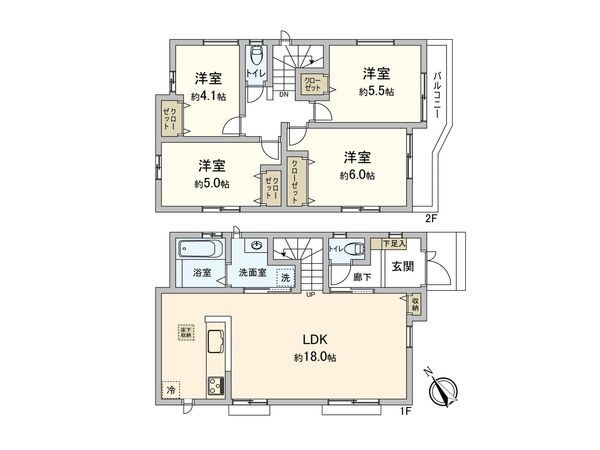 戸田市美女木2丁目 間取図(平面図) 戸田市美女木2丁目 間取図(平面図)
