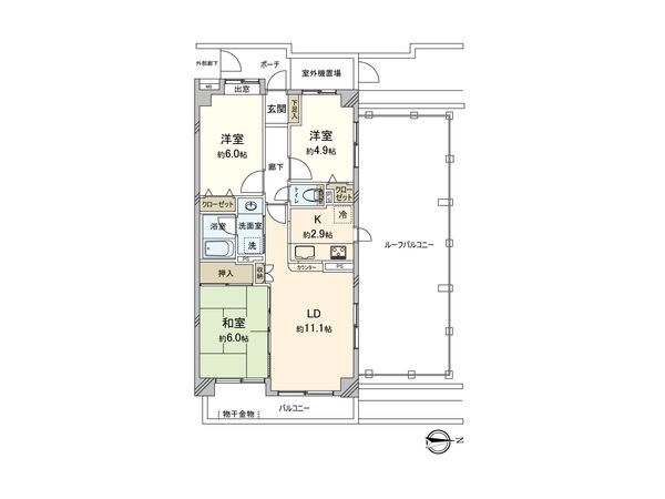コスモ南浦和クレスト 間取図(平面図)