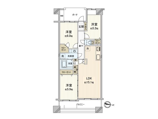 グランステージ南浦和 間取図(平面図)