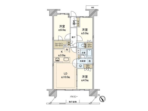 レーベン北戸田ATOМOS 間取図(平面図)