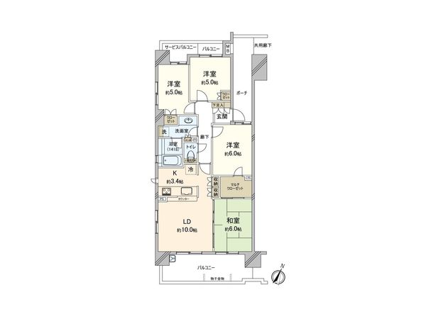 サクラディア アミューズコート 間取図(平面図) サクラディア アミューズコート 間取図(平面図)