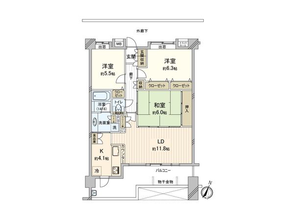 ヒューマンスクエア武蔵浦和ビネフル 間取図(平面図) ヒューマンスクエア武蔵浦和ビネフル 間取図(平面図)