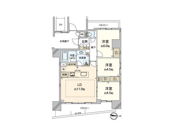ルネサンス戸田公園 間取図(平面図) ルネサンス戸田公園 間取図(平面図)