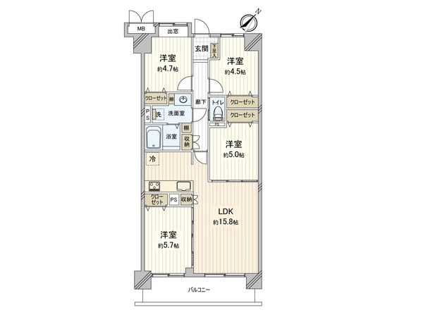 ラミーユ浦和ハイライズファーストキャッスル 間取図(平面図) 間取図(平面図)
