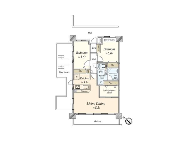 レーベンハイムグランツ武蔵浦和 間取図(平面図)