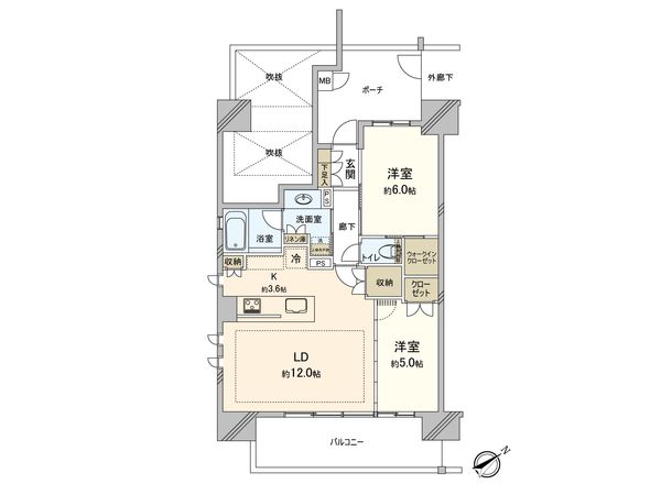 クレアホームズ武蔵浦和プレミアフォート 間取図(平面図) クレアホームズ武蔵浦和プレミアフォート 間取図(平面図)