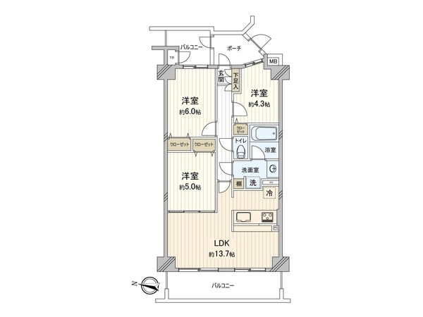 ヒューマンスクエア武蔵浦和 間取図(平面図) 間取図(平面図)