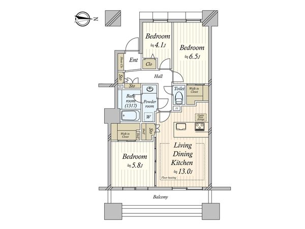 ラムザタワー 間取図(平面図) ラムザタワー 間取図(平面図)