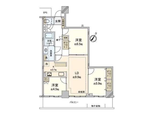 ライブタワー武蔵浦和 間取図(平面図) ライブタワー武蔵浦和 間取図(平面図)