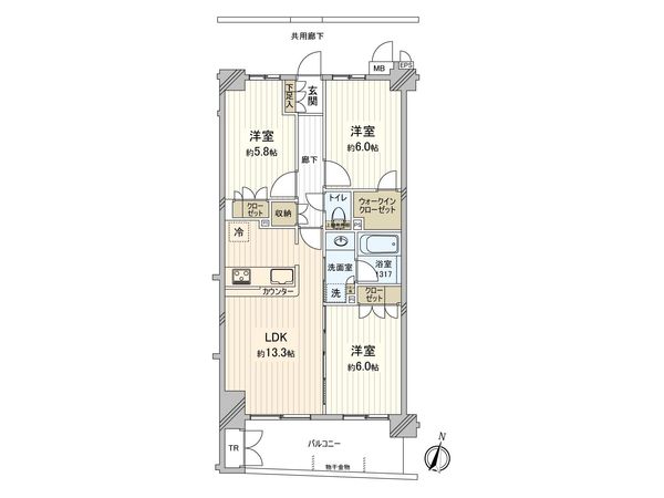 プレシス戸田 間取図(平面図)