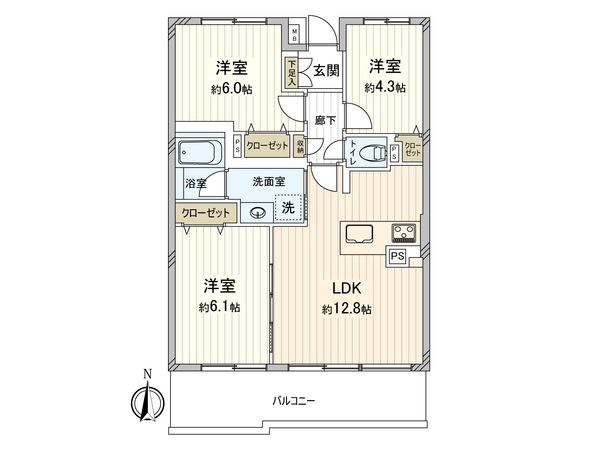 コスモ戸田パークスクエア 間取図(平面図)