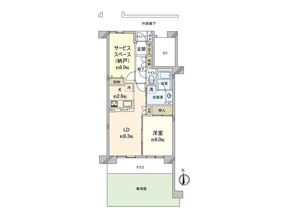 コスモ浦和根岸参番館 間取図(平面図) コスモ浦和根岸参番館 間取図(平面図)