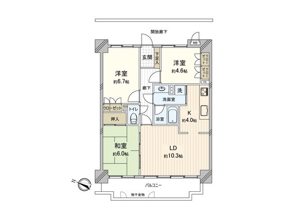 サーパス武蔵浦和第三 間取図(平面図)
