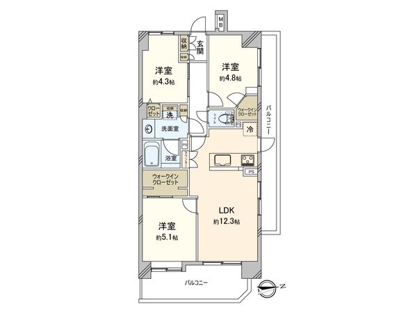 戸田公園第3ローヤルコーポ 間取図(平面図) 間取図(平面図)
