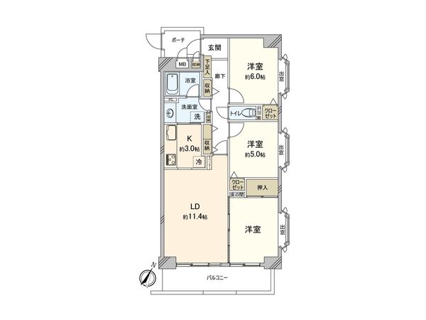 ダイアパレス武蔵浦和 間取図(平面図) ダイアパレス武蔵浦和 間取図(平面図)