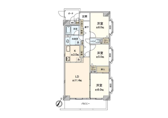 ダイアパレス武蔵浦和 間取図(平面図)