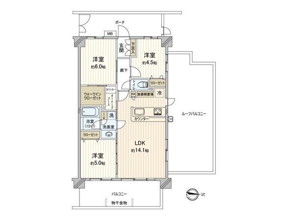 リスティア戸田ブリシアコート 間取図(平面図) 間取図(平面図)