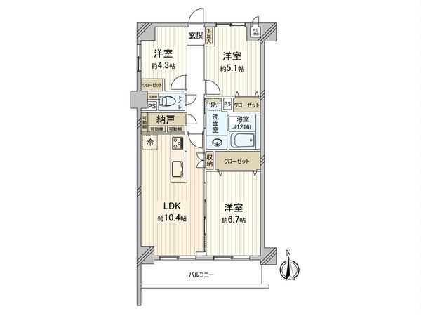 ライオンズマンション西浦和第二 間取図(平面図) ライオンズマンション西浦和第二 間取図(平面図)