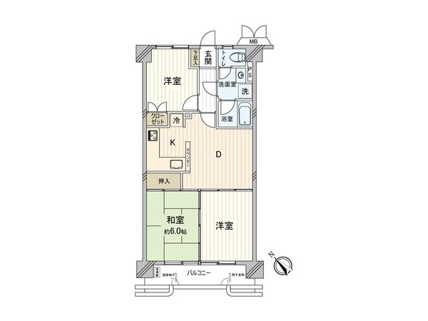 浦和・白幡第ニコーポサンキョー 間取図(平面図)