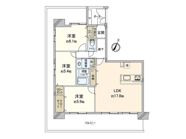 デュオコート武蔵浦和 間取図(平面図) デュオコート武蔵浦和 間取図(平面図)