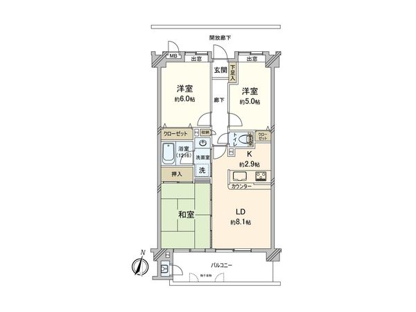 ガーデンシティ武蔵浦和 間取図(平面図)