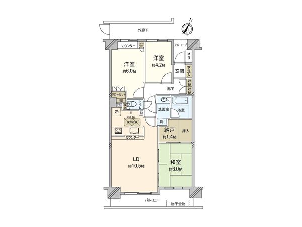 武蔵浦和南パーク・ホームズ 間取図(平面図) 間取図(平面図)