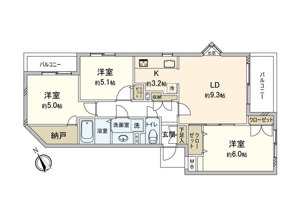 サーパス武蔵浦和 間取図(平面図) サーパス武蔵浦和 間取図(平面図)