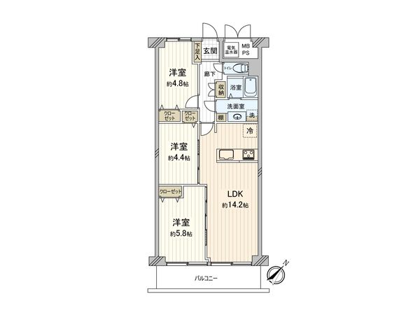 イトーピア西浦和 間取図(平面図)
