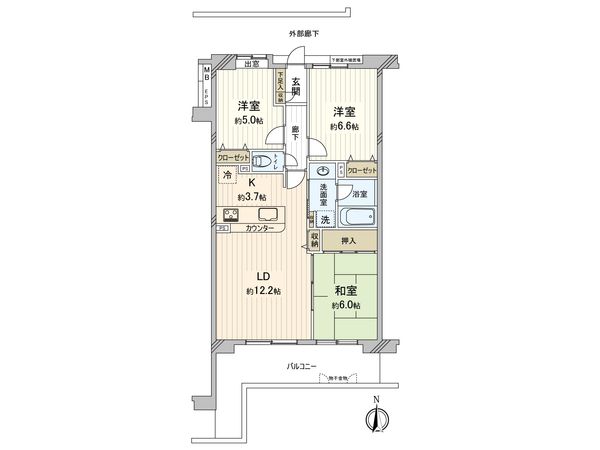 コスモ浦和常盤パークフォルム 間取図(平面図) コスモ浦和常盤パークフォルム 間取図(平面図)