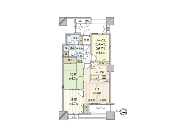 ラムザタワー 間取図(平面図) ラムザタワー 間取図(平面図)