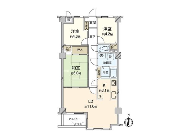 バームハイツ南浦和 間取図(平面図) バームハイツ南浦和 間取図(平面図)