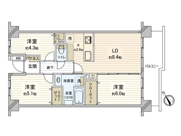 武蔵浦和パーク・ホームズ 間取図(平面図)