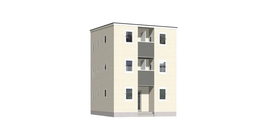 この絵図は図面を基に描き起こしたもので、実際とは多少異なります。（A棟）