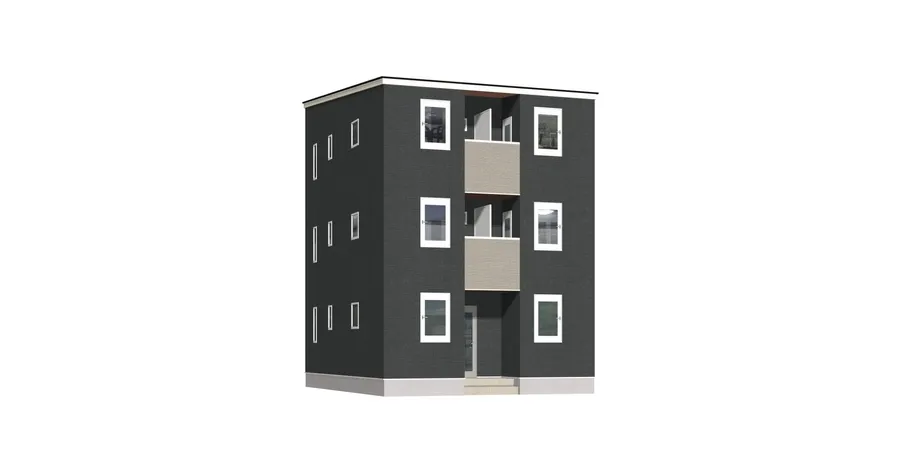 この絵図は図面を基に描き起こしたもので、実際とは多少異なります。（B棟）