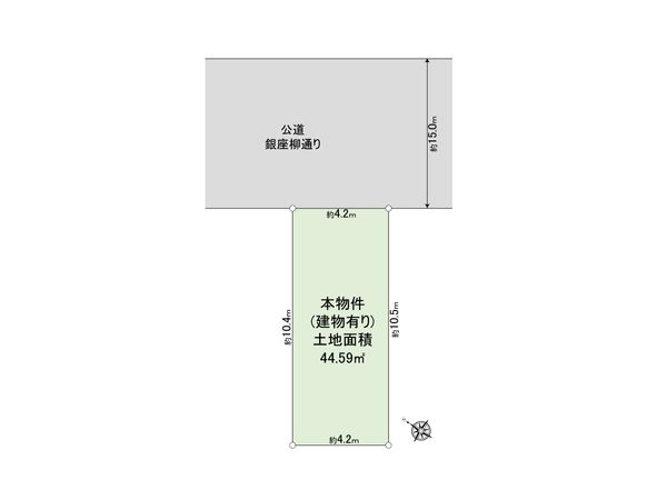 中央区銀座2丁目 戸建 間取図(平面図)