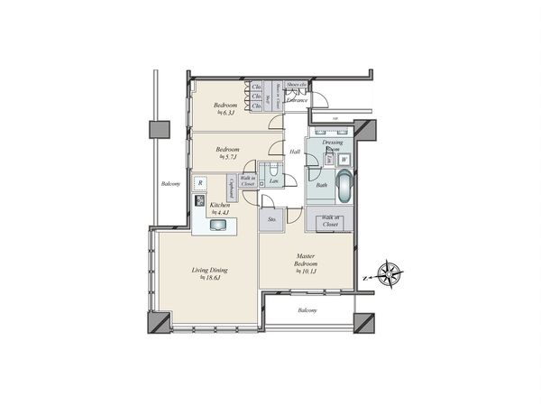 WORLD TOWER RESIDENCE 間取図(平面図) WORLD TOWER RESIDENCE 間取図(平面図)
