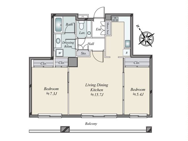 東京ツインパークス ライトウイング 間取図(平面図) 間取図(平面図)