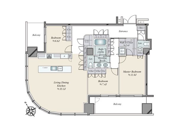 アークヒルズ仙石山 森タワー 間取図(平面図) アークヒルズ仙石山 森タワー 間取図(平面図)