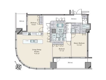 アークヒルズ仙石山 森タワー 間取図(平面図)