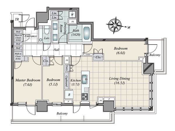 パークタワー西新宿 間取図(平面図) パークタワー西新宿 間取図(平面図)