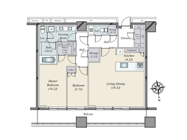 WORLD TOWER RESIDENCE 間取図(平面図) WORLD TOWER RESIDENCE 間取図(平面図)