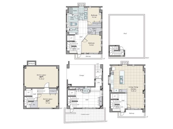 港区高輪4丁目 間取図(平面図)