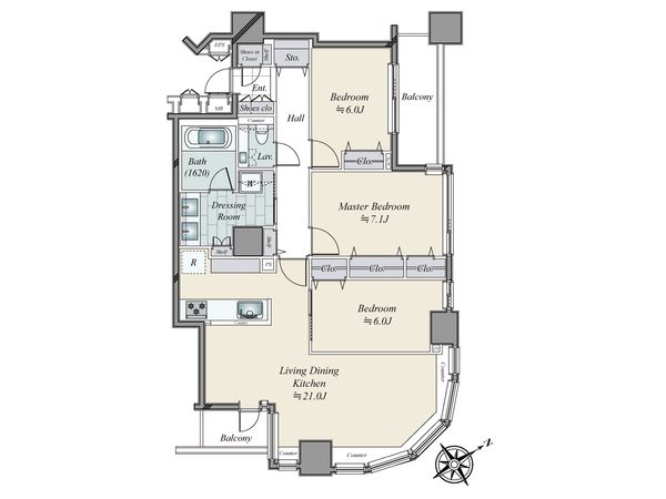 シティタワー大崎 間取図(平面図) シティタワー大崎 間取図(平面図)
