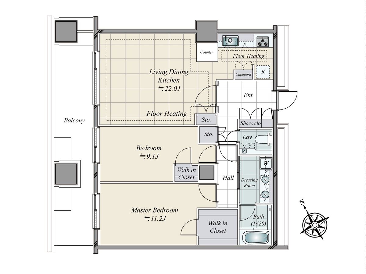 アークヒルズ仙石山森タワー 間取図(平面図) 間取図(平面図)