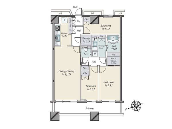 芝浦アイランドグローヴタワー 間取図(平面図) 芝浦アイランドグローヴタワー 間取図(平面図)