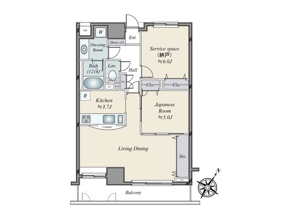 朝日白金台マンション 間取図(平面図)