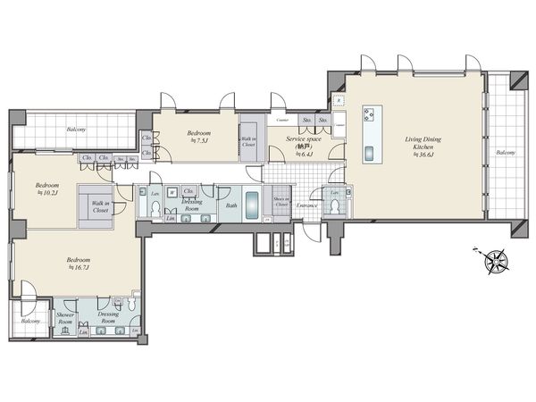 グランドヒルズ白金台 間取図(平面図)