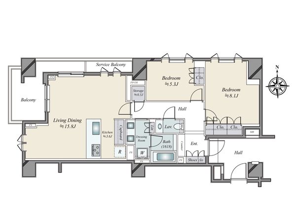 Brillia高輪TheHouse 間取図(平面図)