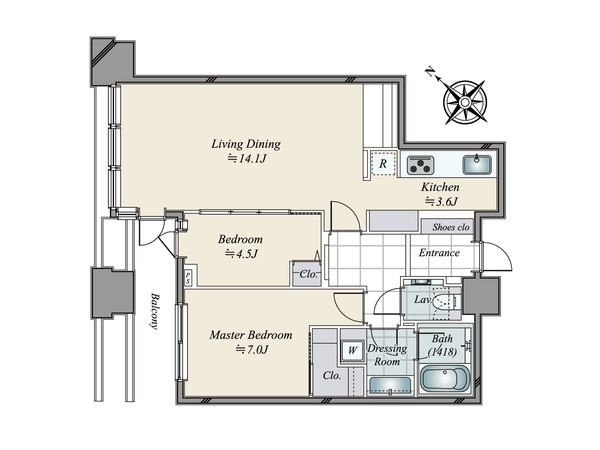パークコート虎ノ門愛宕タワー 間取図(平面図)